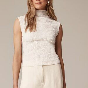 J. Crew Bubble-knit mockneck top Size Small